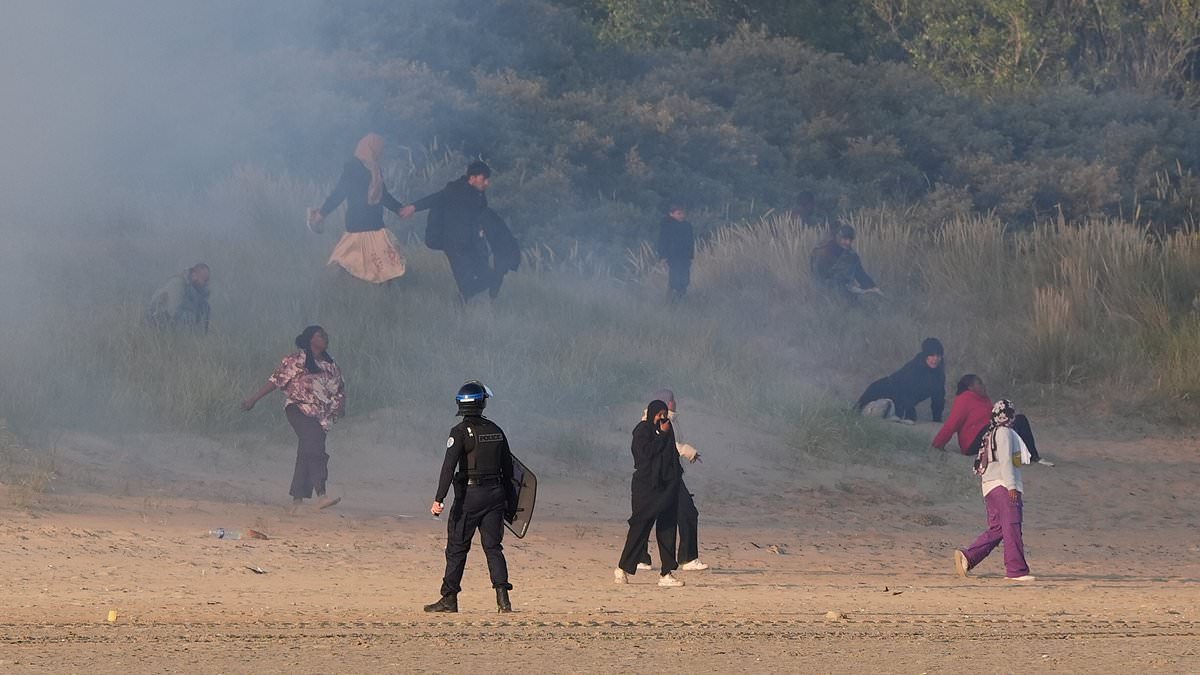 alert-–-the-battle-of-calais:-gangs-of-migrants-stream-past-french-police-and-through-tear-gas-to-waiting-‘taxi-boats’-yelling-‘england,-england!’
