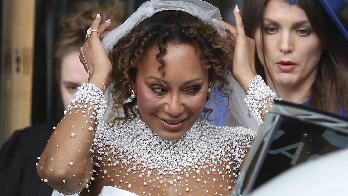 alert-–-mel-b-arrives-at-her-wedding-in-a-pearl-adorned-white-gown-–-as-emma-bunton-is-the-only-spice-girl-to-attend-st-paul’s-cathedral-ceremony