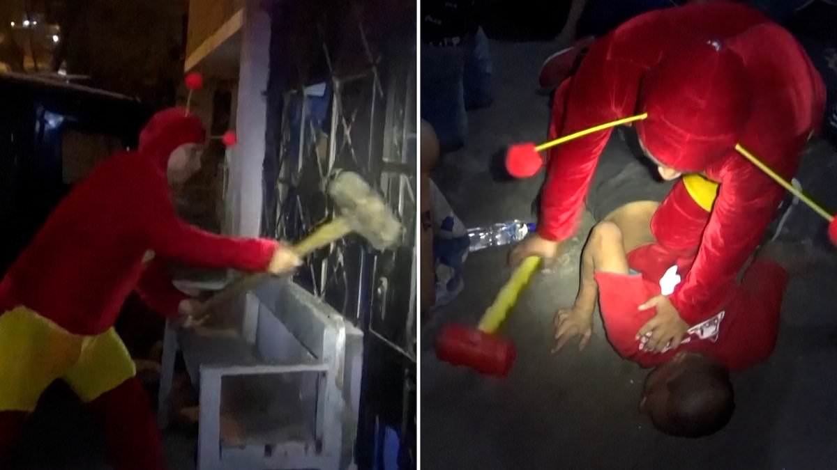 alert-–-hammer-of-justice!-drug-dealers-watch-in-bewilderment-as-police-dressed-in-superhero-costumes-smash-down-door-and-shut-down-narcotics-operation