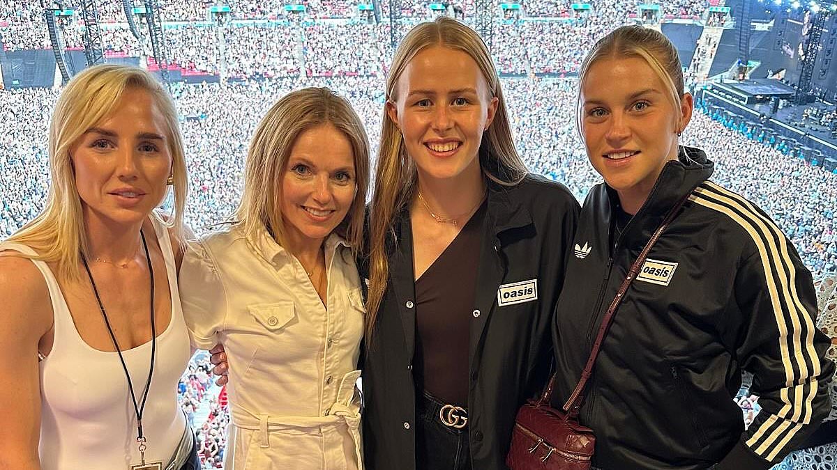 alert-–-geri-horner-celebrates-with-the lionesses-at-oasis’-wembley-concert-after-the-team-won-the-women’s-euros-final