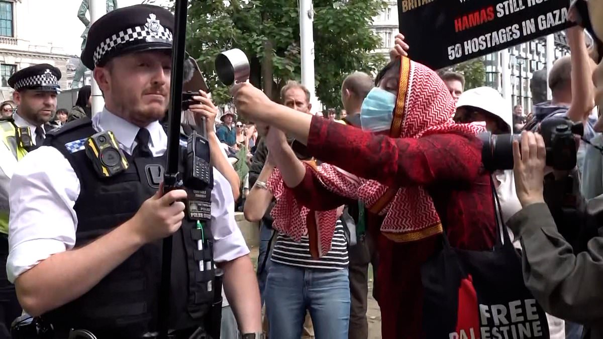 alert-–-moment-pro-palestine-protester-loudly-bangs-metal-pot-at-met-police-officer-–-forcing-him-to-shield-his-ears