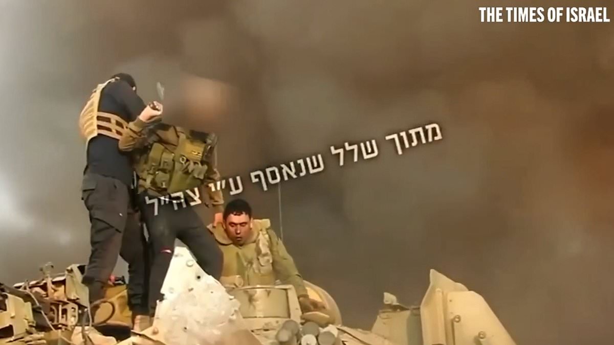 alert-–-terrifying-new-october-7-footage-shows-israeli-soldier-being-hauled-from-his-burning-tank-and-led-off-to-the-gaza-strip-as-family-joins-‘day-of-struggle’-to-demand-release-of-hostages