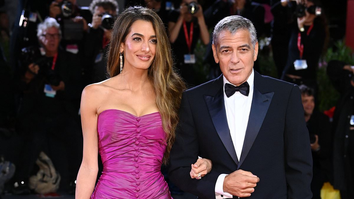 alert-–-by-george…-he’s-back!-clooney-is-upstaged-by-glamorous-wife-amal-as-he-returns-to-the-red-carpet-clutching-his-throat-at-the-venice-premiere-of-jay-kelly-–-but-stricken-star-admits-he-‘can’t-hear-people’-after-falling-ill-with-a-‘sinus-infection’