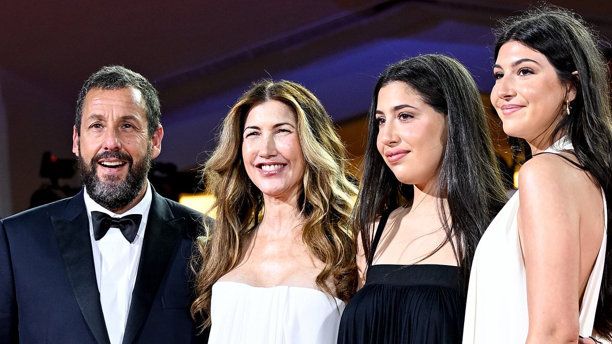 alert-–-adam-sandler-beams-as-he-poses-with-glamorous-wife-jackie-and-their-two-daughters-sadie,-19,-and-sunny,-16,-at-the-venice-film-festival-premiere-of-his-new-film-jay-kelly